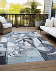 Addison Rugs Jaelius Blue Washable Indoor-Outdoor Rug