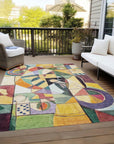 Addison Rugs Jaelius Gold Washable Indoor-Outdoor Rug