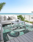 Addison Rugs Jaelius Teal Washable Indoor-Outdoor Rug