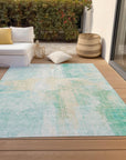 Addison Rugs Jaelor Teal Washable Indoor-Outdoor Rug