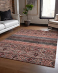LOOMLAN Rugs Julissara Orange Washable Indoor-Outdoor Rug