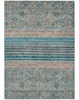 LOOMLAN Rugs Julissara Teal Washable Indoor-Outdoor Rug