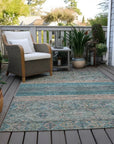 LOOMLAN Rugs Julissara Teal Washable Indoor-Outdoor Rug