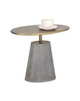 SUNPAN Kadin Concrete Based Steel Oval Side Table