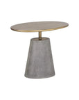 SUNPAN Kadin Concrete Based Steel Oval Side Table