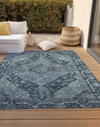 Addison Rugs Kaelanor Navy Washable Indoor-Outdoor Rug