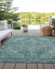Addison Rugs Kaelanor Teal Washable Indoor-Outdoor Rug