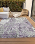 Addison Rugs Kaelion Purple Washable Indoor-Outdoor Rug