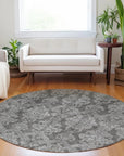 LOOMLAN Rugs Krymera Gray Washable Indoor-Outdoor Rug