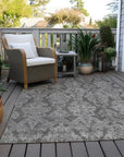 LOOMLAN Rugs Krymera Gray Washable Indoor-Outdoor Rug