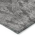 LOOMLAN Rugs Krymera Gray Washable Indoor-Outdoor Rug