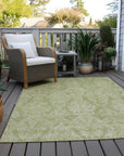LOOMLAN Rugs Krymera Green Washable Indoor-Outdoor Rug