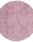 LOOMLAN Rugs Krymera Pink Washable Indoor-Outdoor Rug