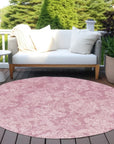 LOOMLAN Rugs Krymera Pink Washable Indoor-Outdoor Rug