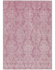 LOOMLAN Rugs Krymera Pink Washable Indoor-Outdoor Rug