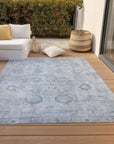 Addison Rugs Laeanor Blue Washable Indoor-Outdoor Rug