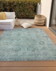 Addison Rugs Laeanor Teal Washable Indoor-Outdoor Rug