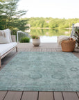 Addison Rugs Laeanor Teal Washable Indoor-Outdoor Rug