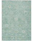 Addison Rugs Laeara Teal Washable Indoor-Outdoor Rug