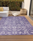 Addison Rugs Laearis Purple Washable Indoor-Outdoor Rug