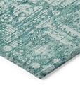 Addison Rugs Laearis Teal Washable Indoor-Outdoor Rug
