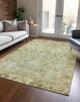 Addison Rugs Laeel Green Washable Indoor-Outdoor Rug