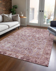 Addison Rugs Laeel Pink Washable Indoor-Outdoor Rug