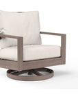 Laguna Sunbrella Swivel Outdoor Club Rocker-Outdoor Accent Chairs-Sunset West-Canvas Natural-LOOMLAN