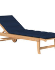 HiTeak Lance Teak Outdoor Sunlounger with Sunbrella Cushions