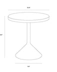 SUNPAN Laszilo End Table Concrete Grey Blue Base