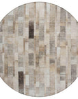 LOOMLAN Rugs Laventhia Brown Washable Indoor-Outdoor Rug