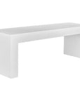 Lazarus Cement White Outdoor Bench-Outdoor Benches-Moe's Home-LOOMLAN