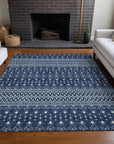 Addison Rugs Lazy Rivers Blue Washable Indoor-Outdoor Rug