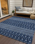 Addison Rugs Lazy Rivers Blue Washable Indoor-Outdoor Rug