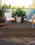 Addison Rugs Lazy Rivers Chocolate Washable Indoor-Outdoor Rug