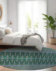 Addison Rugs Lazy Rivers Green Washable Indoor-Outdoor Rug