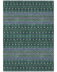 Addison Rugs Lazy Rivers Green Washable Indoor-Outdoor Rug