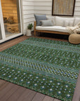 Addison Rugs Lazy Rivers Olive Washable Indoor-Outdoor Rug