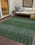 Addison Rugs Lazy Rivers Olive Washable Indoor-Outdoor Rug