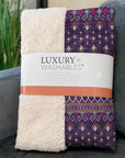 Addison Rugs Lazy Rivers Purple Indoor-Outdoor Rug with Matching Throw
