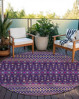 Addison Rugs Lazy Rivers Purple Washable Indoor-Outdoor Rug