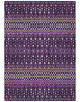 Addison Rugs Lazy Rivers Purple Washable Indoor-Outdoor Rug