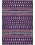 Addison Rugs Lazy Rivers Purple Washable Indoor-Outdoor Rug
