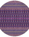 Addison Rugs Lazy Rivers Purple Indoor-Outdoor Rug with Matching Throw