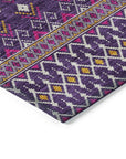 Addison Rugs Lazy Rivers Purple Indoor-Outdoor Rug with Matching Throw
