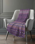 Addison Rugs Lazy Rivers Purple Indoor-Outdoor Rug with Matching Throw