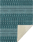 Addison Rugs Lazy Rivers Teal Washable Indoor-Outdoor Rug