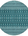 Addison Rugs Lazy Rivers Teal Washable Indoor-Outdoor Rug