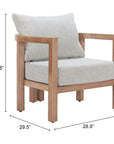 Zuo Modern Leto Olefin Fabric Outdoor Armchair