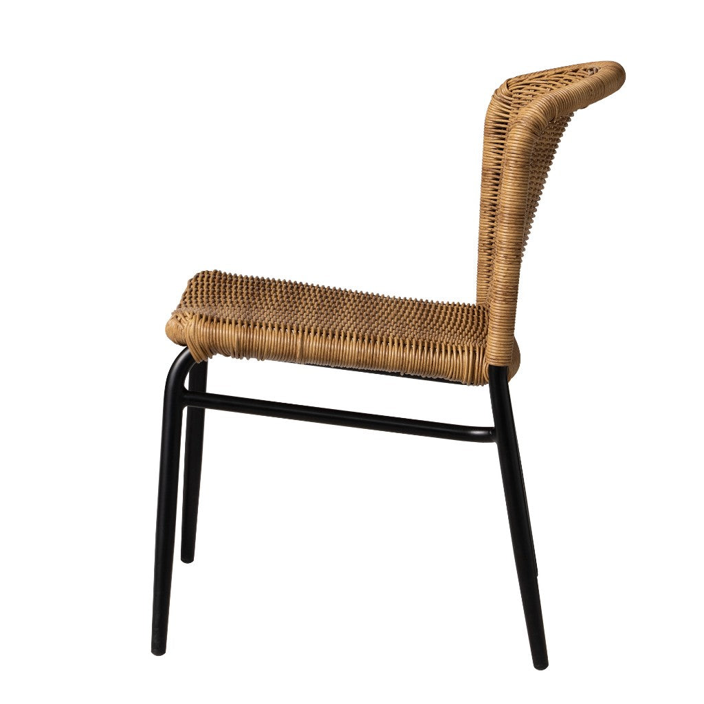 Galloway Aluminum Outdoor Armless Dining Chair-Outdoor Dining Chairs-Lloyd Flanders-LOOMLAN
